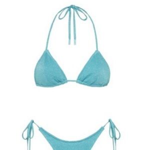 Triangl Stevie Baby Blue Sparkle Bikini Top
